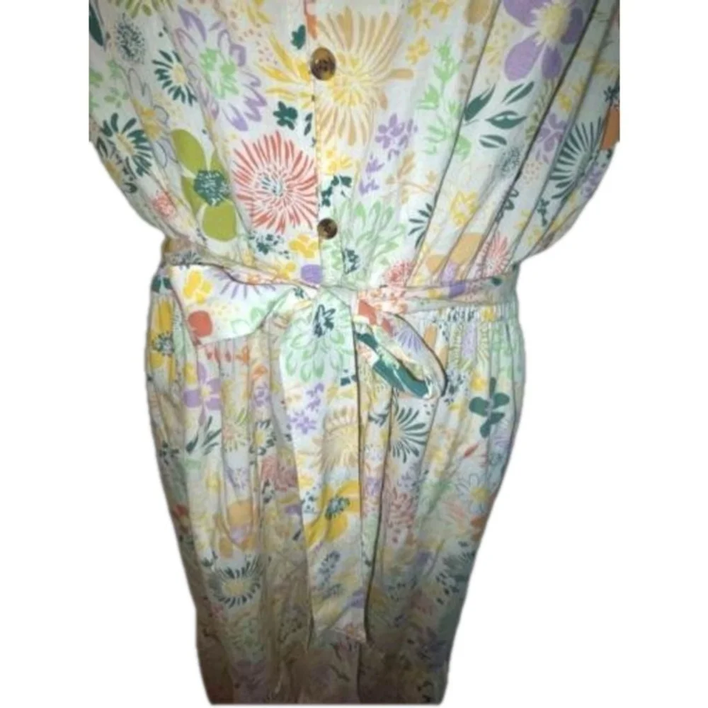 Unbranded Size 2X Floral, Grannycore Colorful Summer Dress Ruffle Cap Sleeves!